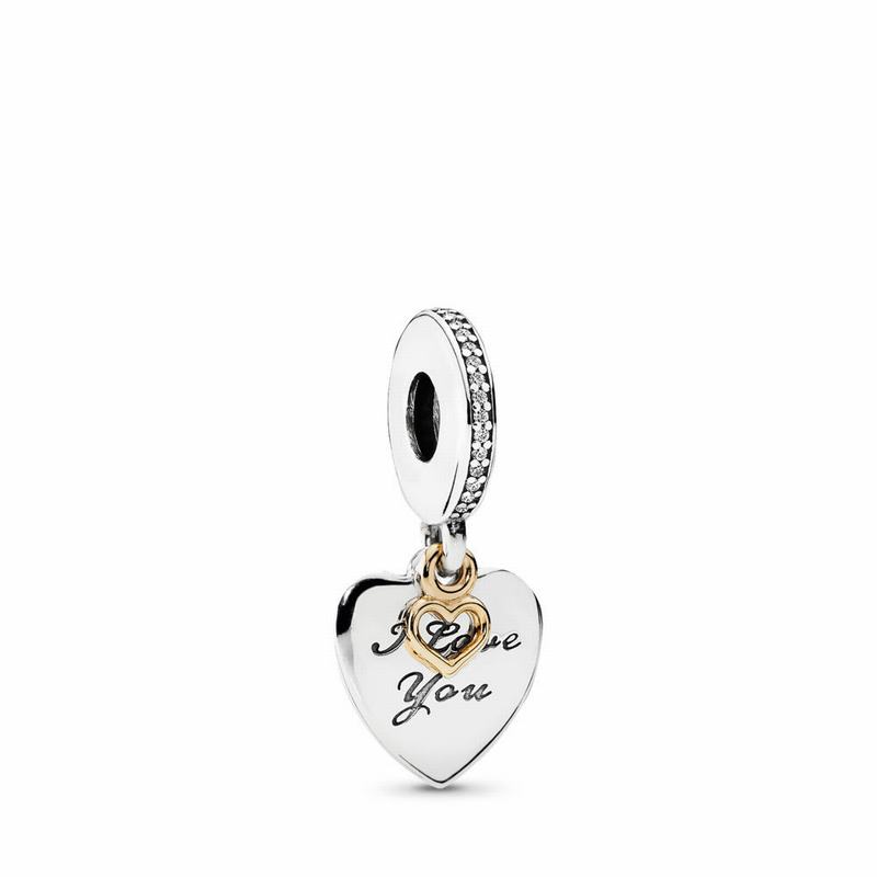 Pandora Love You Forever Dangle Charm - Two Tone/Cubic Zirconia - Canada | GR1541YL